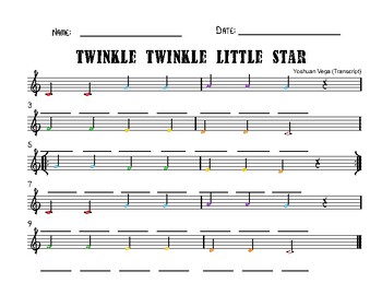 Preview of Deskbells / Xylophone Music Sheets in C Major
