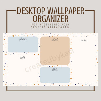 Preview of Desktop Background Organizer // Desktop Organizer Wallpaper