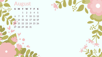 Desktop Calendars- Wallpaper- August 2022-August 2023 | TPT