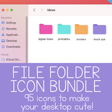 Desktop Color Coded File Folders | BUNDLE!
