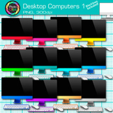 Desktop Computer Clipart: 13 Colorful Classroom Technology