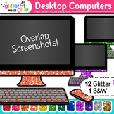 Desktop Computer Clipart: 13 Colorful Classroom Technology