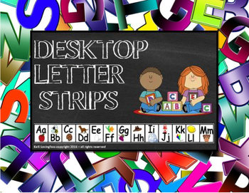 Preview of Alphabet Desk Strips