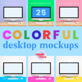 Desktop Mockups Colorful Set