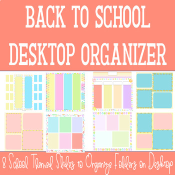 Preview of Desktop Organizer: Back-to-School Themed