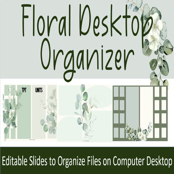 Preview of Desktop Organizer- Soft Floral
