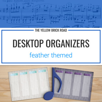 Preview of Desktop Organizers: feather themed