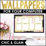 Computer Desktop Wallpaper Organizers - Chic & Glam - Pink