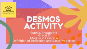 Preview of Desmos: Engage NY/Eureka 8th Grade Math- Module 2: Lesson 4 Reflections