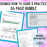Desmos Graphing How To Guide & Practice Worksheet BUNDLE