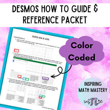 Preview of Desmos Graphing How To Guide & Reference Packet