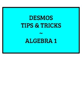 Preview of Desmos Tips & Tricks for Algebra 1