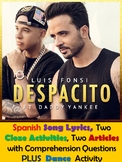 Despacito Song Lyrics & Activities in Spanish - Luis Fonsi