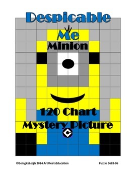 Preview of Despicable Me Minion - 120 Chart Mystery Picture!