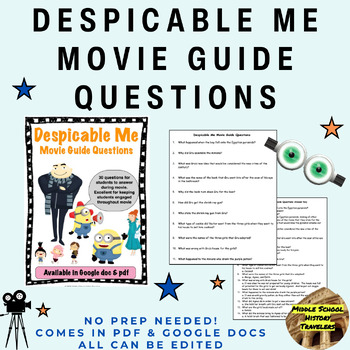 Preview of Despicable Me Movie Guide Questions