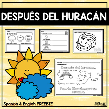 Preview of Después del huracán | Spanish & English Freebie