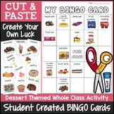 Dessert Food Bingo Game | Cut and Paste Activities Bingo Template