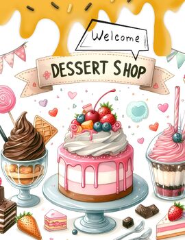 Preview of Dessert Lovers: A Creative Coloring Book with Yummy Desserts Activities