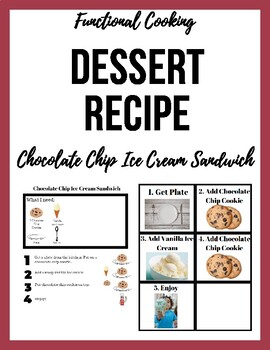 Following Recipe Worksheet Dessert Recipe Chocolate Chip Cookie Sandwich by 