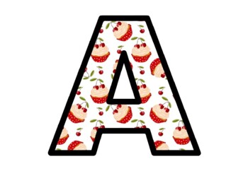 Preview of Desserts Bulletin Board Letters, Classroom Décor, Alphabet