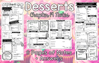 Preview of Desserts (Chapter 19) Notes PLUS Answers for Intro to Culinary PLUS DIGITAL!