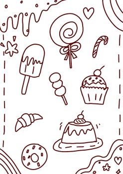 Preview of Desserts coloring