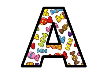 Preview of Desserts sweets Bulletin Board Letters, Classroom Décor, Alphabet