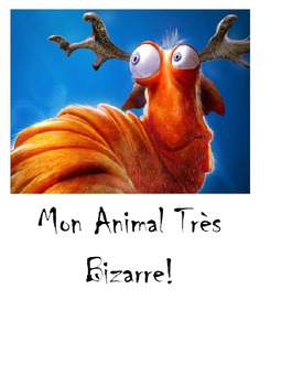 Preview of French animals, body parts and colors - Dessine un animal bizarre -