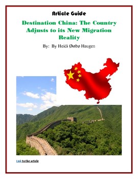 Preview of (ASIA GEOGRAPHY) Destination China:Migration Policy— Reading Article and Guide