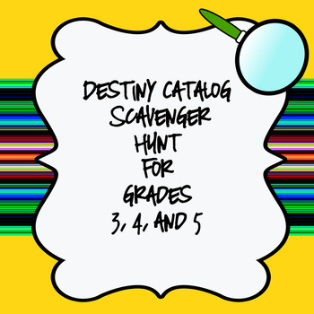Preview of Destiny Catalog Scavenger Hunt {Editable}