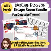 Destiny Discover Library Catalog Escape Room BUNDLE - Levels 1-3