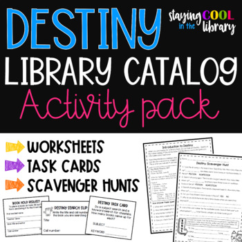Preview of Destiny Library Catalog Activity Pack