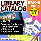Library Catalog Practice for Library Lessons Seasons Bundle
