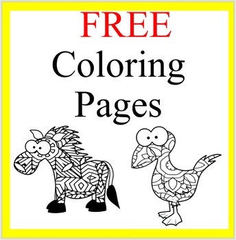 Preview of Detailed Coloring Sheets- Animal Theme Free Coloring Pages