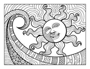 Unique, Detailed Coloring Pages PDF, 21 Full 8x11, Great for Kids