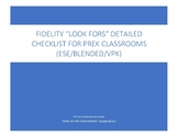 Detailed Fidelity "Look Fors" Checklist for PreK Classrooms