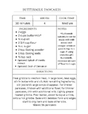 Detailed Recipe Packet