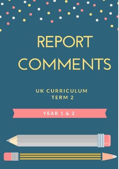 Preview of Detailed Report Comments Year 1/2 Grade 1/2 (Term 2)