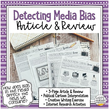 Preview of Detecting Media Bias Article & Review Activities for Civics