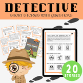 Detective 20 Short Stories with WH Questions ABA Activity 