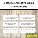 Montessori Detective Adjective Game Command Cards - Primar