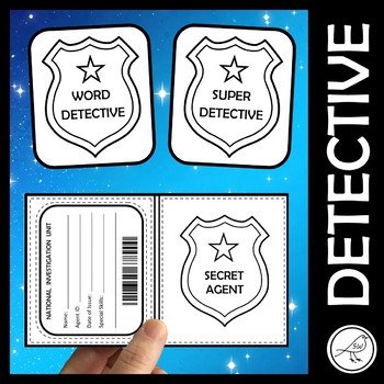 Preview of Detective Badge and Identification Card - Word Detective, Secret Agent