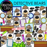 Detective Bear Clipart {Detective Clipart}