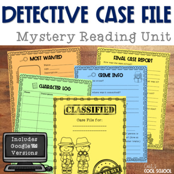 Preview of Detective Case File: Mystery Novel Study Folder Digital & Print