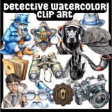 Detective Clip Art - Watercolor