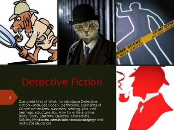 Preview of Detective Fiction - Complete Unit Outline and Creative Writing Unit