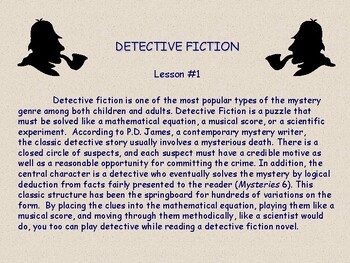 Preview of Detective Fiction Unit Plan / A Creative Writing Unit