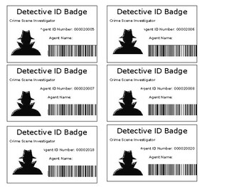Detective ID Badges by enthusiastically elementary | TpT