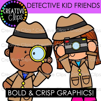 kid detective clip art