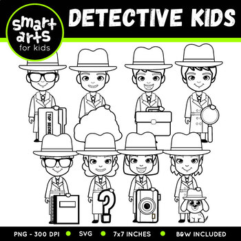 Detective Kids Clip Art by Smart Arts For Kids | TpT